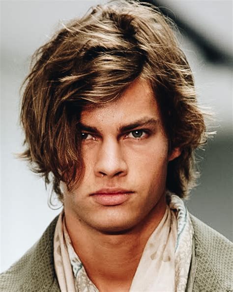 best medium haircut for men|medium length tousled hair men.